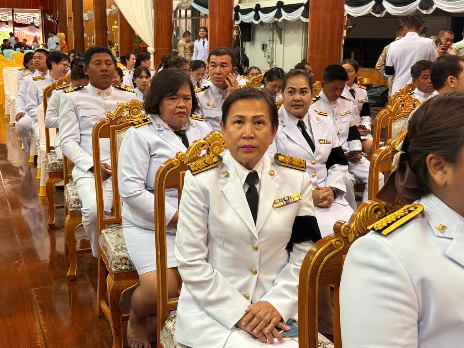 ร่วมพิธีบำเพ็ญกุศลสัตตมวาร 15 วัน เพื่ออุทิศถวายเป็นพระราชกุศล สมเด็จพระนางเจ้าสิริกิติ์ พระบรมราชินีนาถ พระบรมราชชนนีพันปีหลวง. ณ วัดวังยาว เทศบาลตำบลกุยบุรี อำเภอกุยบุรี จังหวัดประจวบคีรีขันธ์